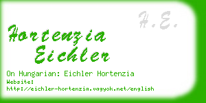hortenzia eichler business card